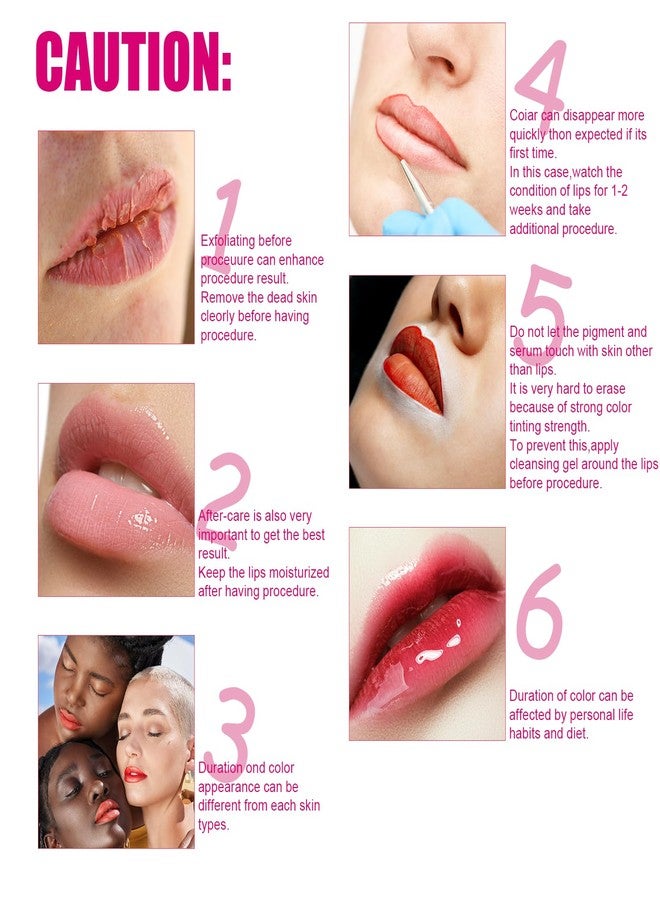 TRESSON BB Lip Ampoule Serum Starter Kit,Semi-Permanent Makeup Treatment, Lips Gloss BB Lips Serum, Includes 8 Vials Care Serums Exfoliating Gel and Lip Balm - Image 4
