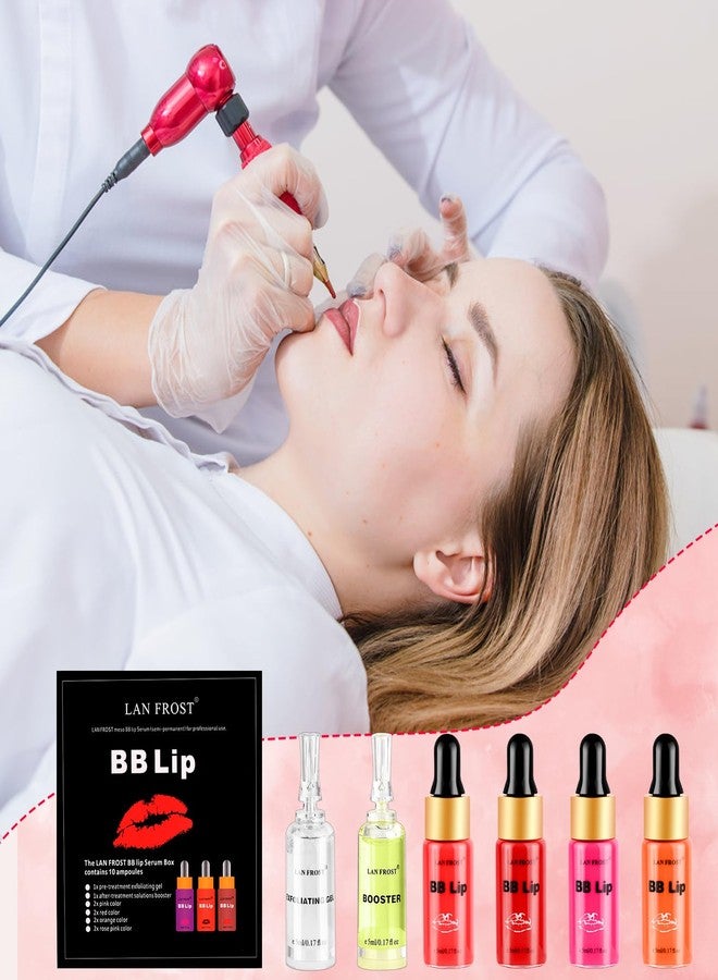 TRESSON BB Lip Ampoule Serum Starter Kit,Semi-Permanent Makeup Treatment, Lips Gloss BB Lips Serum, Includes 8 Vials Care Serums Exfoliating Gel and Lip Balm - Image 3