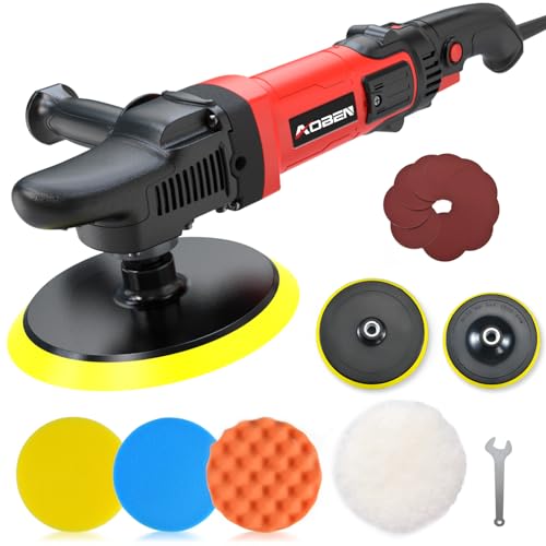 AOBEN 67 inch Buffer PolisherRotary Car Buffer1600W Car Polisher Waxer Kit with 6 Variable Speed 10003500RPM 4 Polishing PadsDetachable Handle for Car Polishing and Waxing - Image 1