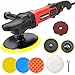 AOBEN 67 inch Buffer PolisherRotary Car Buffer1600W Car Polisher Waxer Kit with 6 Variable Speed 10003500RPM 4 Polishing PadsDetachable Handle for Car Polishing and Waxing - Image 2