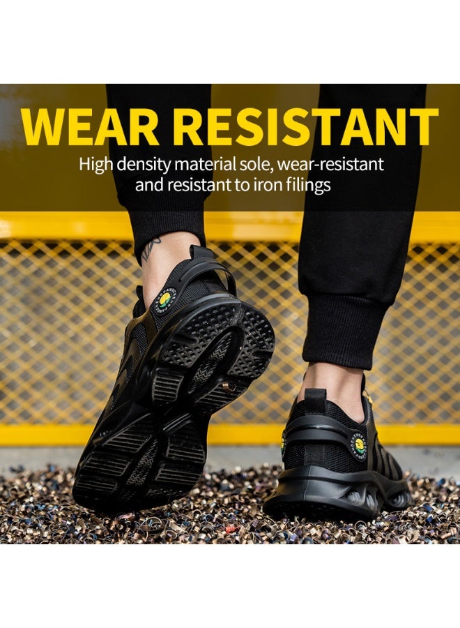 CFFHS Unisex Summer Safety Shoes with Steel Toe & Kevlar Midsole, Anti-Smashing & Puncture-Proof, Lightweight & Breathable - Image 4