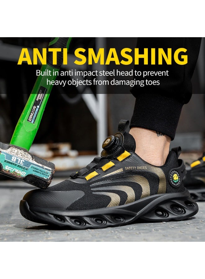 CFFHS Unisex Summer Safety Shoes with Steel Toe & Kevlar Midsole, Anti-Smashing & Puncture-Proof, Lightweight & Breathable - Image 1