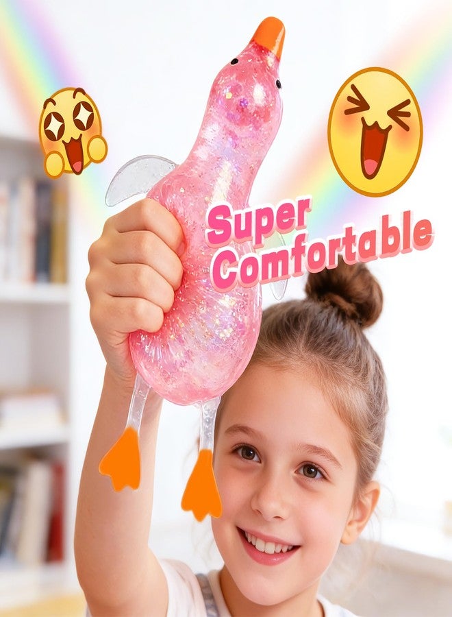 OJJ 2026 New Cute Duck Squishy Sugar Stress Ball,Soft Duck Stress Relief Sugar Ball Toys and Moldable Slow Rise Relaxing Sensory Fidget Stress for Anxiety Relief(Pink) - Image 5