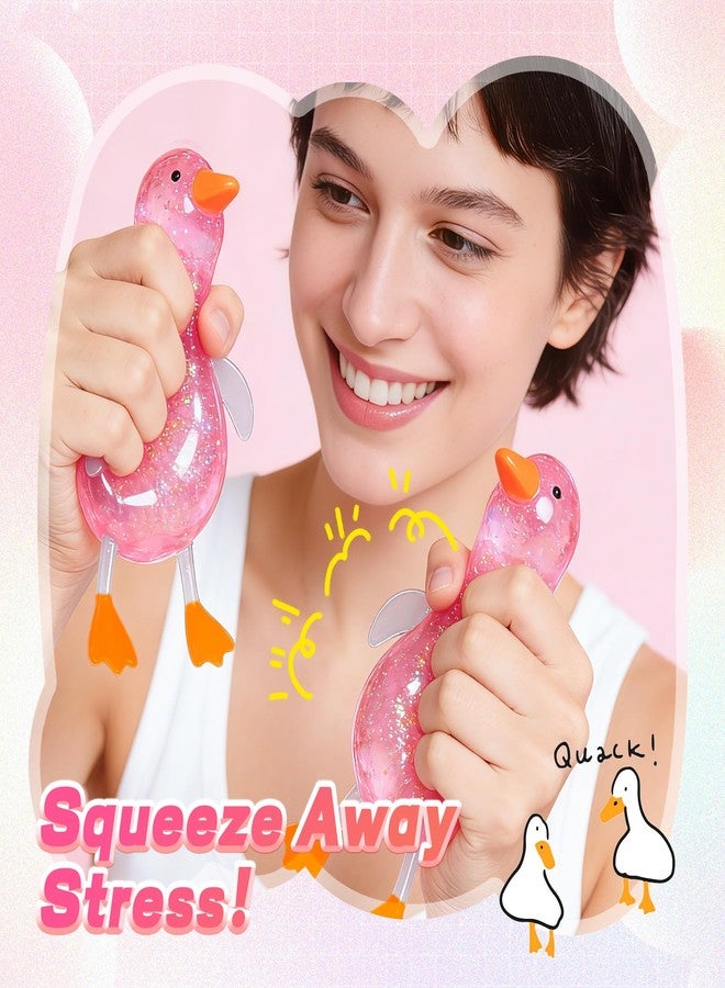 OJJ 2026 New Cute Duck Squishy Sugar Stress Ball,Soft Duck Stress Relief Sugar Ball Toys and Moldable Slow Rise Relaxing Sensory Fidget Stress for Anxiety Relief(Pink) - Image 3