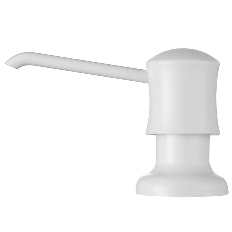 White Sink Soap Dispenser for Kitchen Sink White Builtin and RefillfromTop Design with Liquid Hand  Dish Soap Bottle