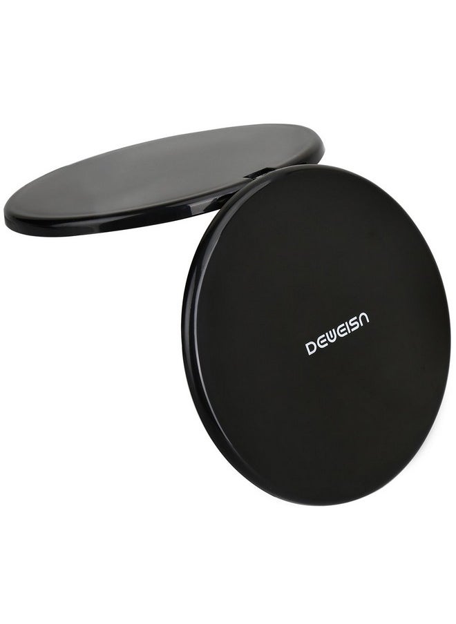 DeWEISN - Magnifying Compact Cosmetic Mirror Elegant Pocket Handheld Makeup Mirror With Powerful 10X Magnification And 1X True View Mirror For Travel Or Your Purse - Image 1