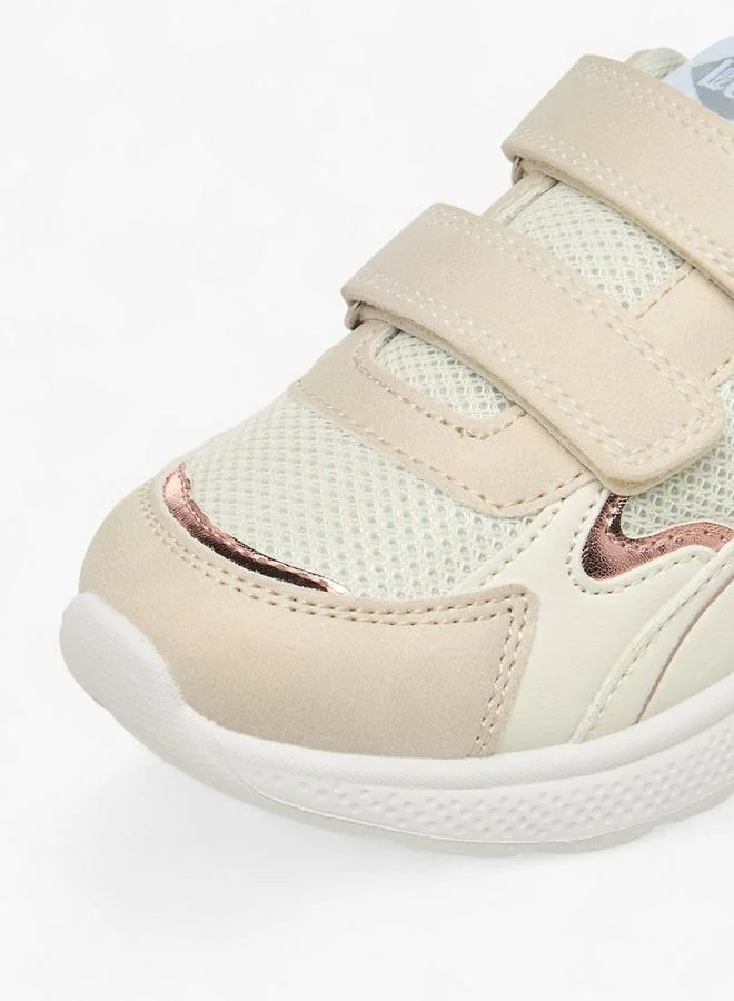 Lee Cooper Beige Girls Hook & Loop School Sneakers for Women | Best Price UAE