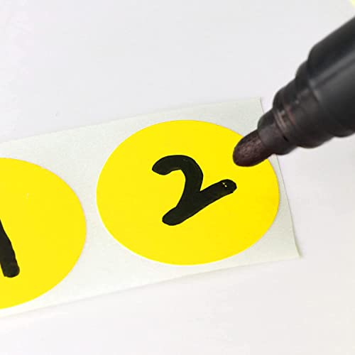 True-Ally 3000 Piece Yellow Color 1 Inch Round Dot Sticker Self Adhesive Labels Writable Surface for Inventory Organize, File Classification, Calendar Planner (Bright Yellow) - Image 3