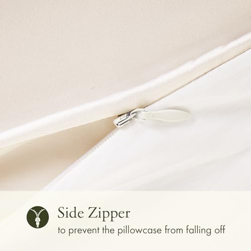 LILYSILK 19mm Silk Pillowcase for Hair and Skin with Cotton Underside Standard/Queen 20x30 Inch Ivory 1pc - Image 4