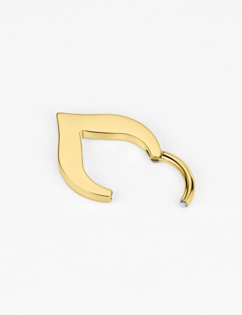 FANSING 18k Gold-plated Teardrop Septum Rings for Women 16g Septum Jewelry 16 Gauge Septum Clicker Surgical Steel Septum Piercing Rings 8mm Septum Hoop - Image 3