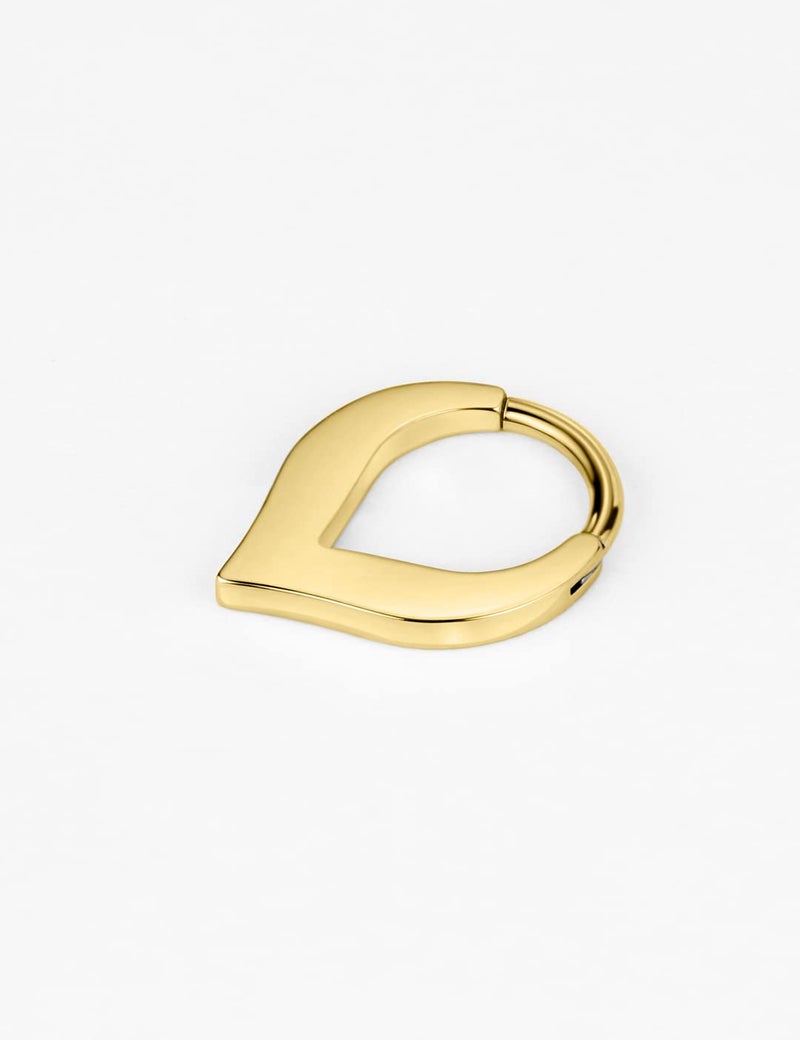 FANSING 18k Gold-plated Teardrop Septum Rings for Women 16g Septum Jewelry 16 Gauge Septum Clicker Surgical Steel Septum Piercing Rings 8mm Septum Hoop - Image 4