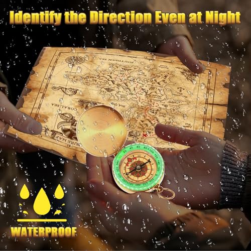 CatemRC Pirate Accessories, Pirate Telescope with Treasure Map and Pocket Compass, Handheld Collapsible 25x30 Zoomable Monocular Spy Glasses, Brass Compass and Telescope for Party Cosplay Boy Gifts - Image 5