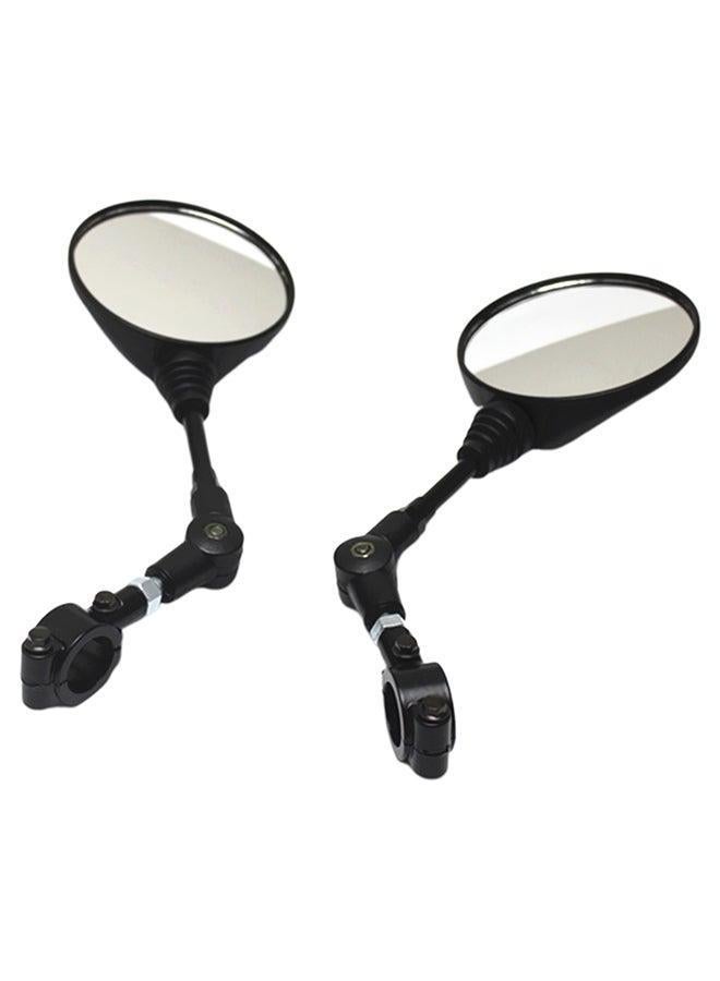 2-Piece Motorcycle Collapsible Rear View Side Mirror Set - Image 2