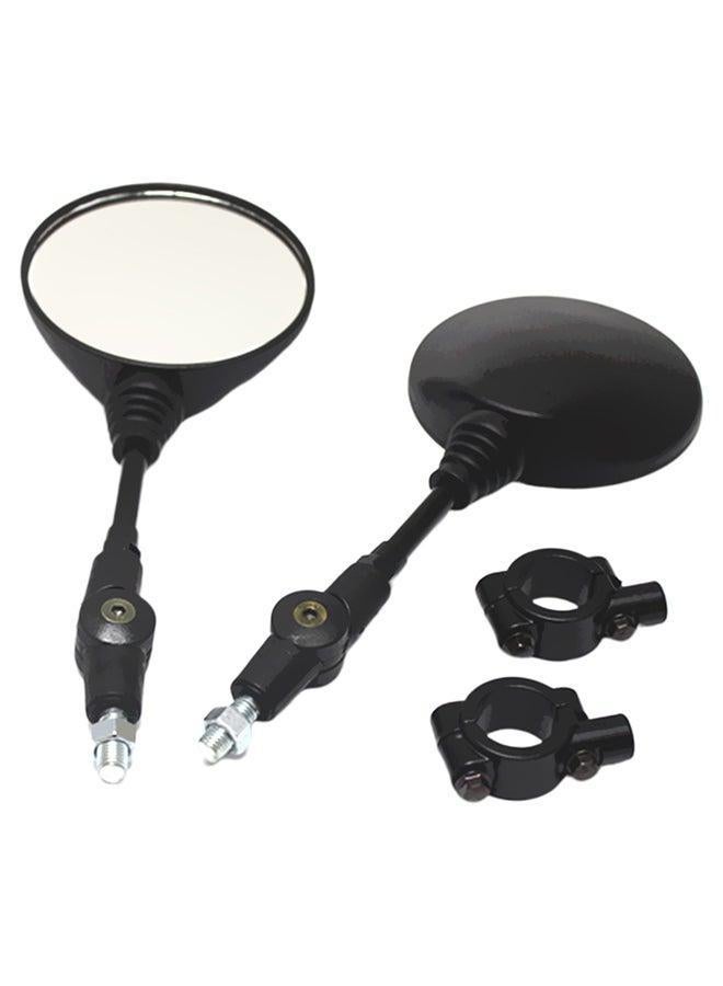 2-Piece Motorcycle Collapsible Rear View Side Mirror Set - Image 1