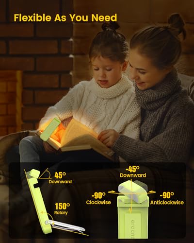 Glocusent USB Rechargeable Book Light for Reading in Bed, Portable Clip-on LED Reading Light, 3 Amber Colors & 5 Brightness Dimmable, Compact & Long Lasting, Perfect for Book Lovers, Kids - Image 5