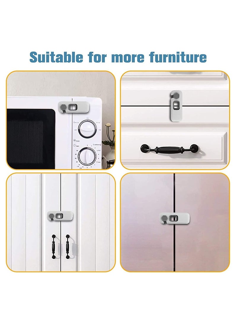 Child Safety Strap Locks - 2 Pack Baby Proof Latches for Cabinets, Drawers, Fridge  Closet Doors, No Drilling Required Safety Set - Image 2