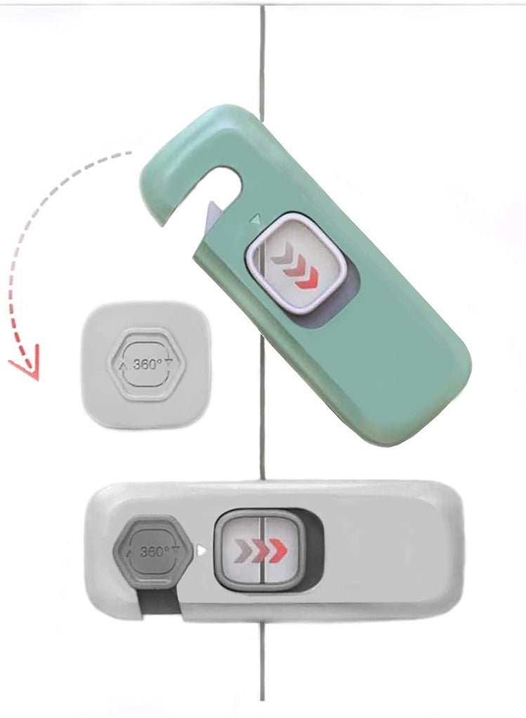 Child Safety Strap Locks - 2 Pack Baby Proof Latches for Cabinets, Drawers, Fridge  Closet Doors, No Drilling Required Safety Set - Image 1