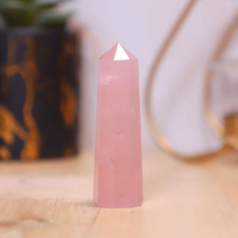 Crystal Divine Rose Quartz Crystal Showpieces for Home Decor Items Decorative Items Crystal Pencil for Healing Crystal Tower Healing Crystal Stone Crystal Stone Healing Stone Crystal Pencil Set - Image 2
