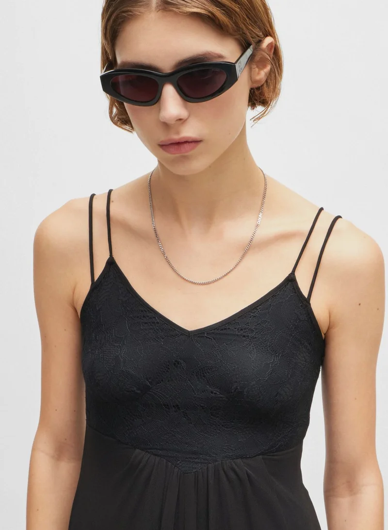HUGO Lace Bodice Dress