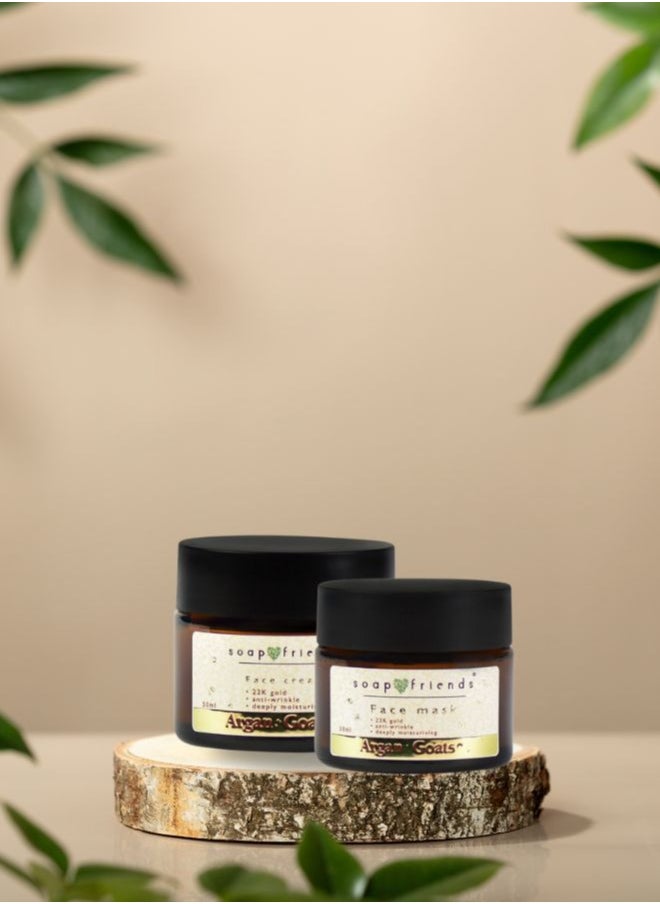 Soap&Friends Argan & Goat Milk Face Cream & Face Mask Gift Set, set of 2  - Image 5