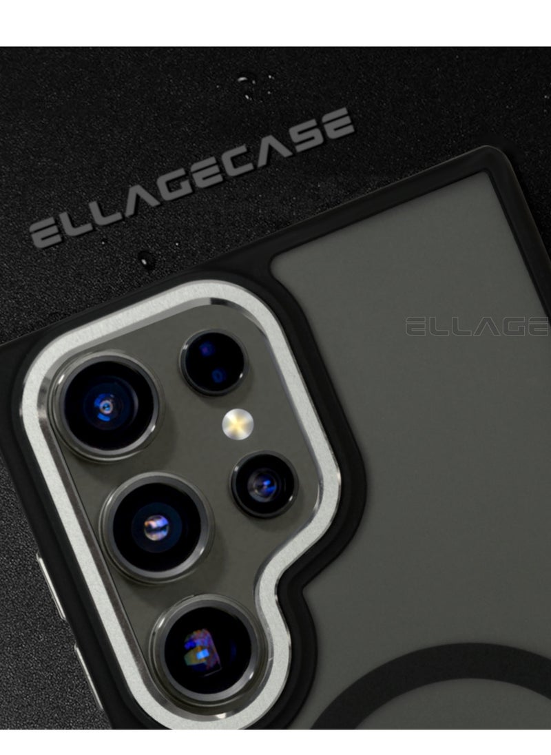 ELLAGECASE - Stylish Case for  Samsung Galaxy S24 Ultra, Solid Camera Protection, Shockproof, Enhanced Protection, Compatible with Magsafe and Wireless Charging - Image 1