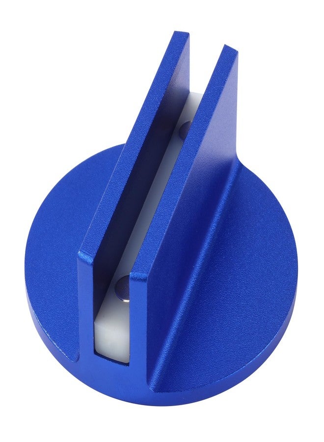 A.I.FORCE Universal Aluminum Grooved Pinch Weld Jack Pad - Magnetic Jack Puck & Large Slotted Frame Rail Protector for Cars, SUVs, Trucks & Pickups - Heavy-Duty Floor Jack Adapter, Blue - Image 1