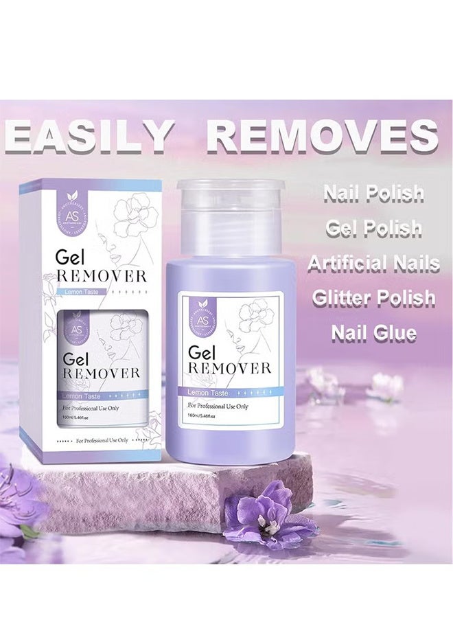 AS Gel Nail Polish Remover 160ml, Fast Nail Polish Gel Remover, Quickly Removes Nail Polish In 3-5 Minutes - Image 2