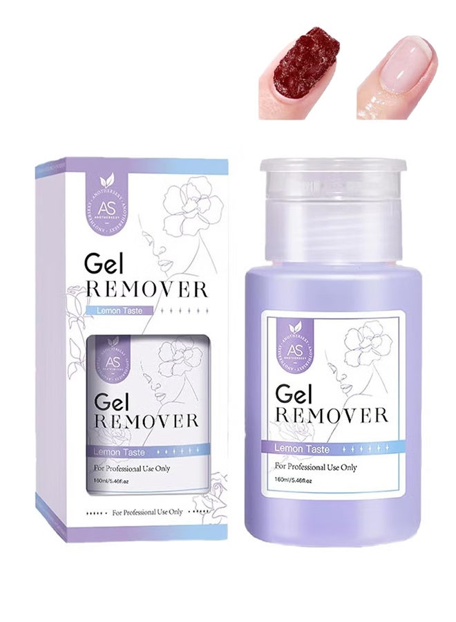 AS Gel Nail Polish Remover 160ml, Fast Nail Polish Gel Remover, Quickly Removes Nail Polish In 3-5 Minutes - Image 1