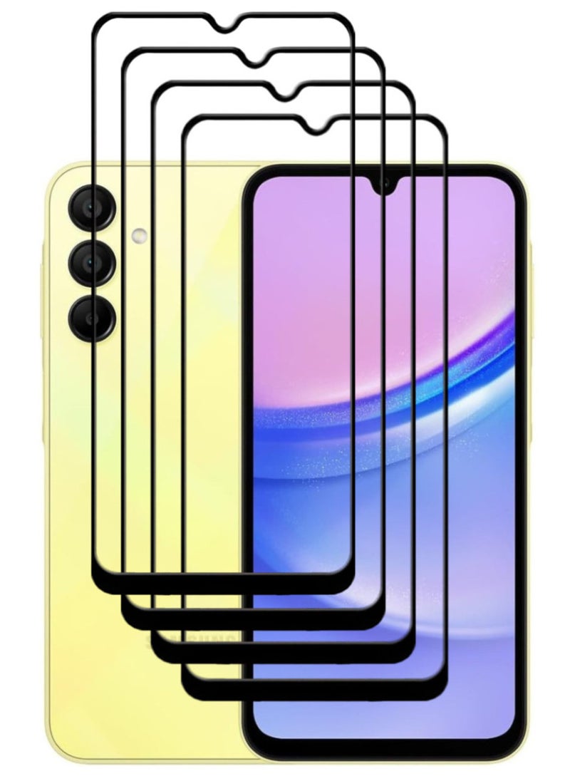 ACLIX 4 Pieces Antistatic ESD Dustproof Premium Quality High Definition Tempered Glass Screen Protector Designed For Samsung Galaxy A15 - Image 1