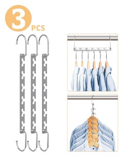 Lemon 3 Pcs Sturdy Metal Hangers, Magic Clothing  Wardrobe Closet Organizer Space Saving Hanger, Cascading Hangers  - Image 1