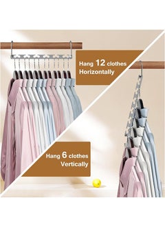 Lemon 3 Pcs Sturdy Metal Hangers, Magic Clothing  Wardrobe Closet Organizer Space Saving Hanger, Cascading Hangers  - Image 2