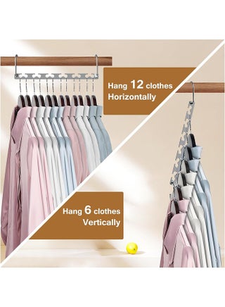 3 Pcs Sturdy Metal Hangers, Magic Clothing  Wardrobe Closet Organizer Space Saving Hanger, Cascading Hangers - view 2