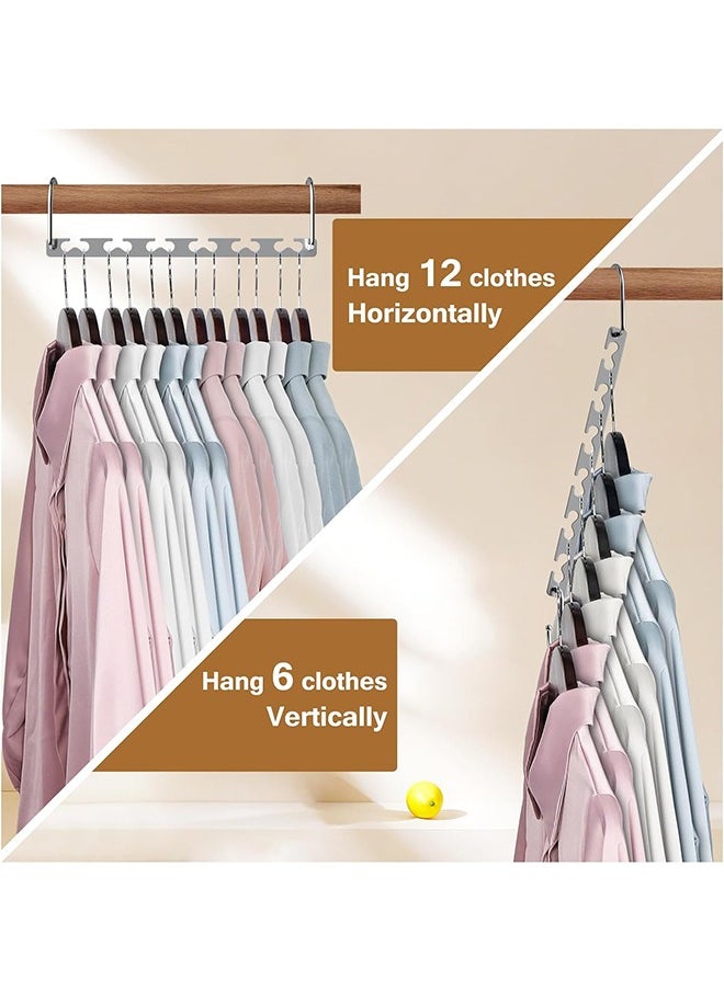 Lemon 3 Pcs Sturdy Metal Hangers, Magic Clothing  Wardrobe Closet Organizer Space Saving Hanger, Cascading Hangers  - Image 2