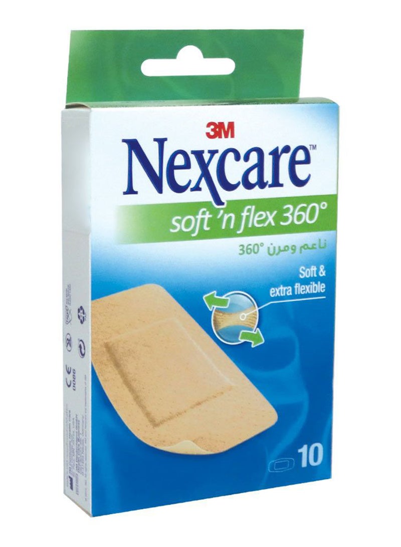 3M Nexcare Soft 'N Flex Bandages 10'S - Image 1