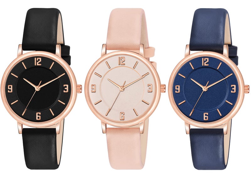 CLOUDWOOD Multicolor Analog Combo Watches for Girls and Women Pack of - 3 (MT391-92-95) - Image 1