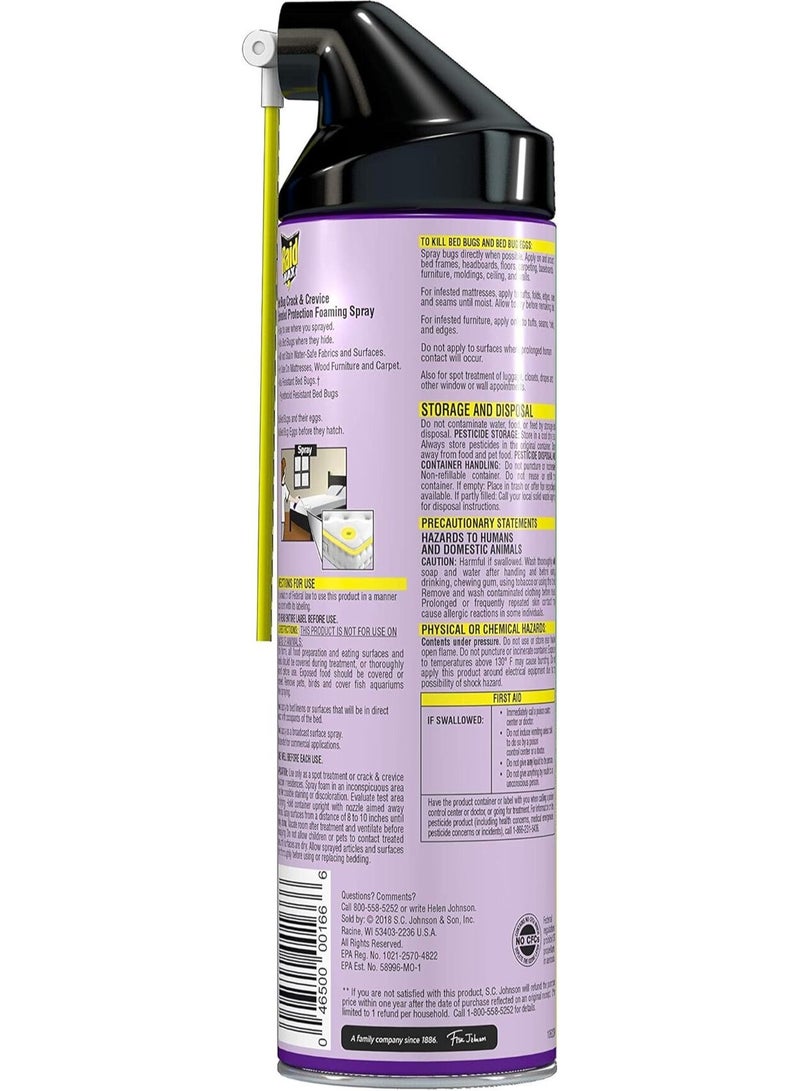RAID Raid Max Bed Bug Crack & Crevice Extended Protection Foaming Spray, Kills Bed Bugs for up to 8 weeks on Laminated Woods and Surfaces, 17.5 oz  - Image 3