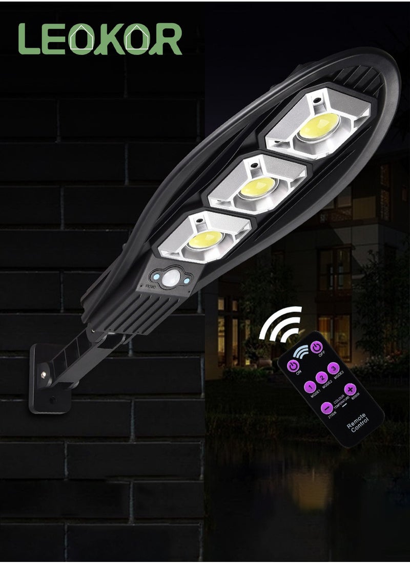 LEOKOR LED Solar Light Outdoor 3 Modes Security Street Lamp Solar Motion Sensor Security Lights IP65 Waterproof Solar Wall Light  - Image 1