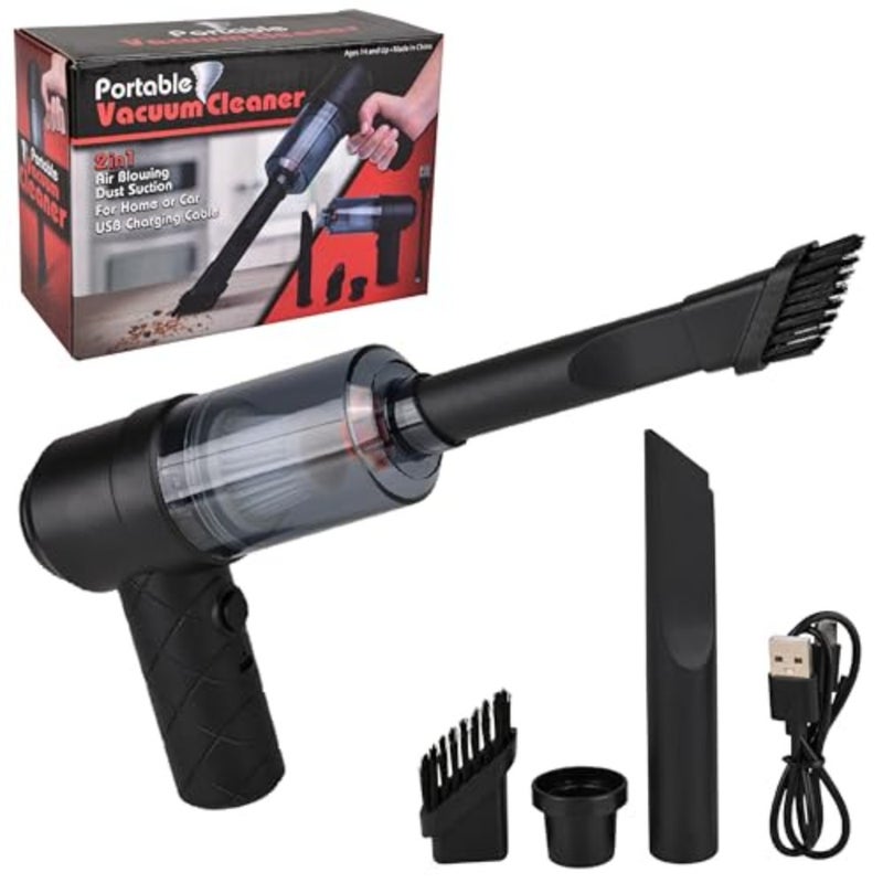Mini Handheld Vacuum Cleaner 12" Compact Cordless Design for Tight Spaces, Car Interiors, Desk Crumbs and Building Bricks Toy Cleanup Boxed, USB-C Rechargeable, Lightweight and Portable - Image 1