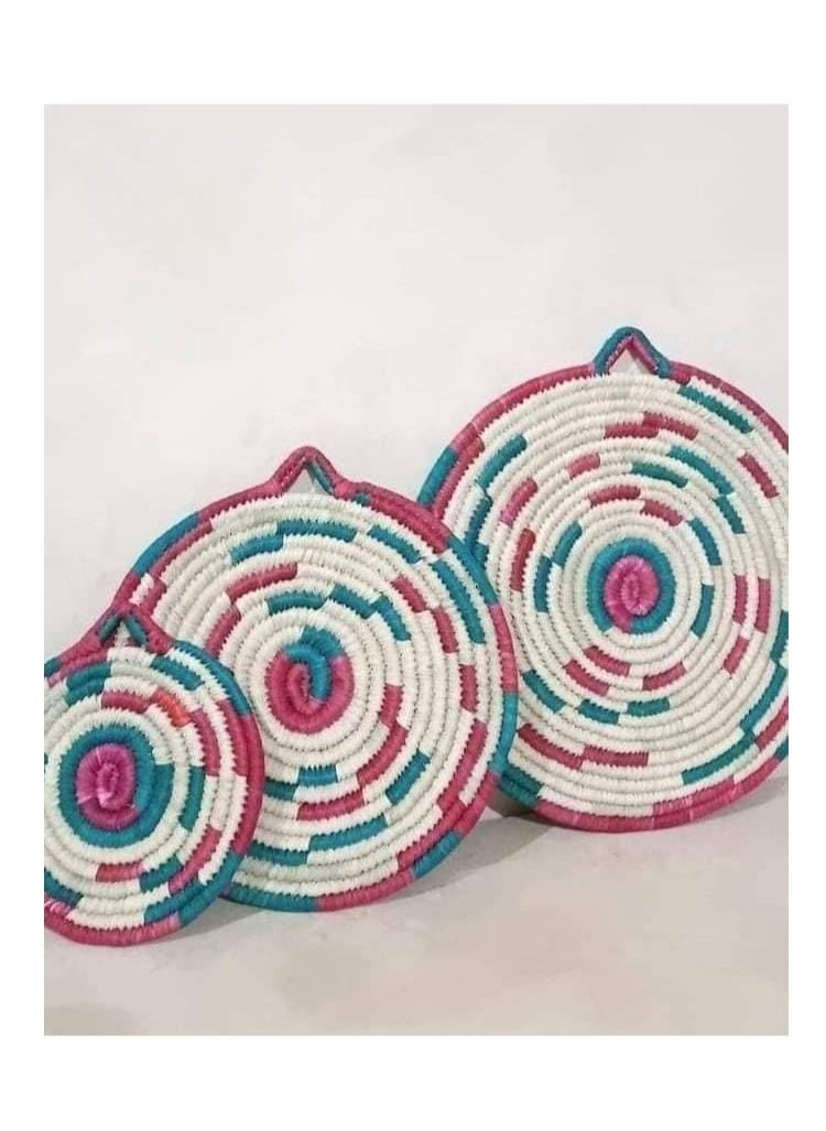 Generic - 100% handmade palm plate is colorful (Size 30 cm) - Image 1