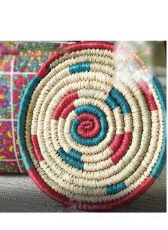 Generic 100% handmade palm plate is colorful (Size 30 cm)  - Image 2