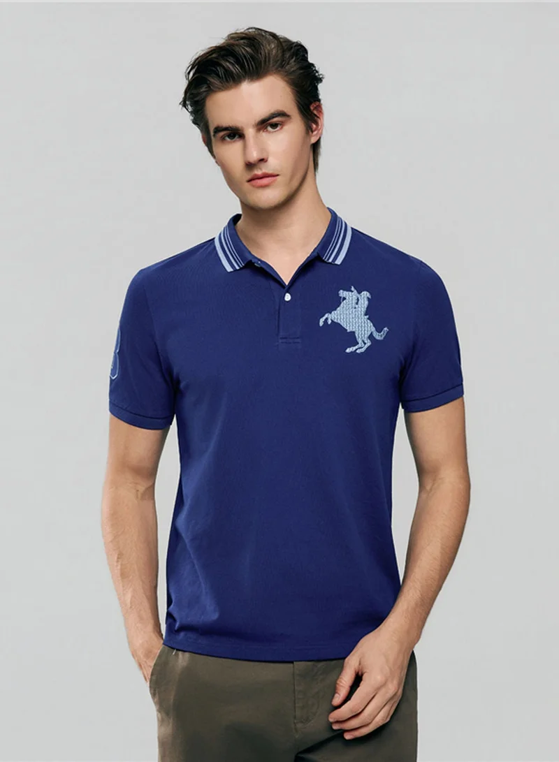 جيوردانو Men's Slim Cotton Lycra Napoleon Polo