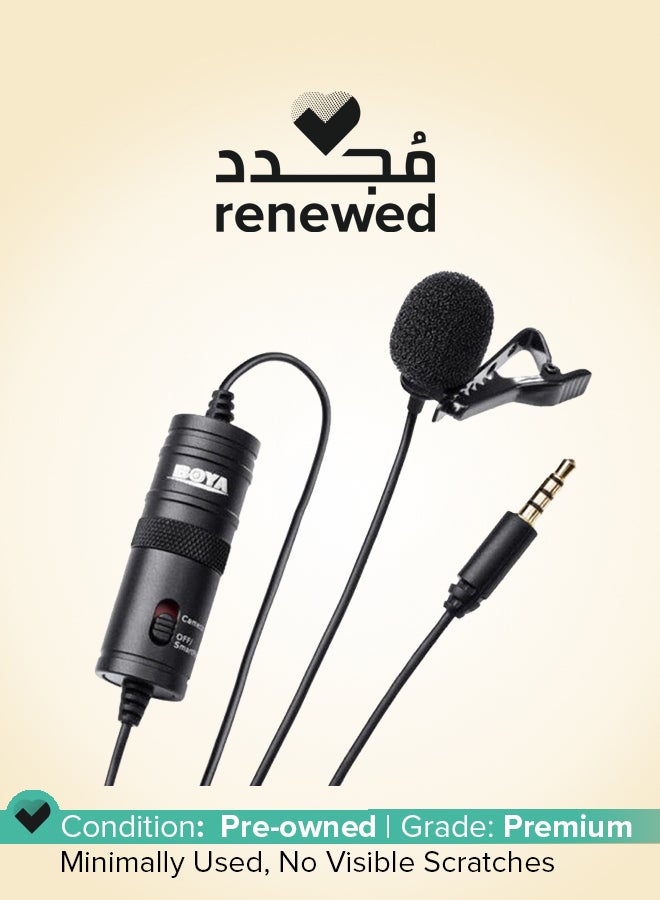 BOYA Renewed - ByM1 Auxiliary Omnidirectional Lavalier Condenser Microphone - Black - Image 1
