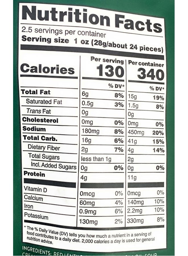 Trader Joe's Sour Cream & Onion Flavored Rings, Lentil & Rice Snacks, Gluten Free, 2.5 ounces (71 grams) - Image 3