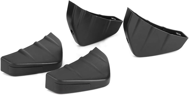 Car Rear Bumper Diffuser Fin Spoiler Lip, 4pcs Carbon Fiber Black PVC Universal Auto Accessory - Durable Material, Easy Installation, Enhance Vehicle Style - Image 4