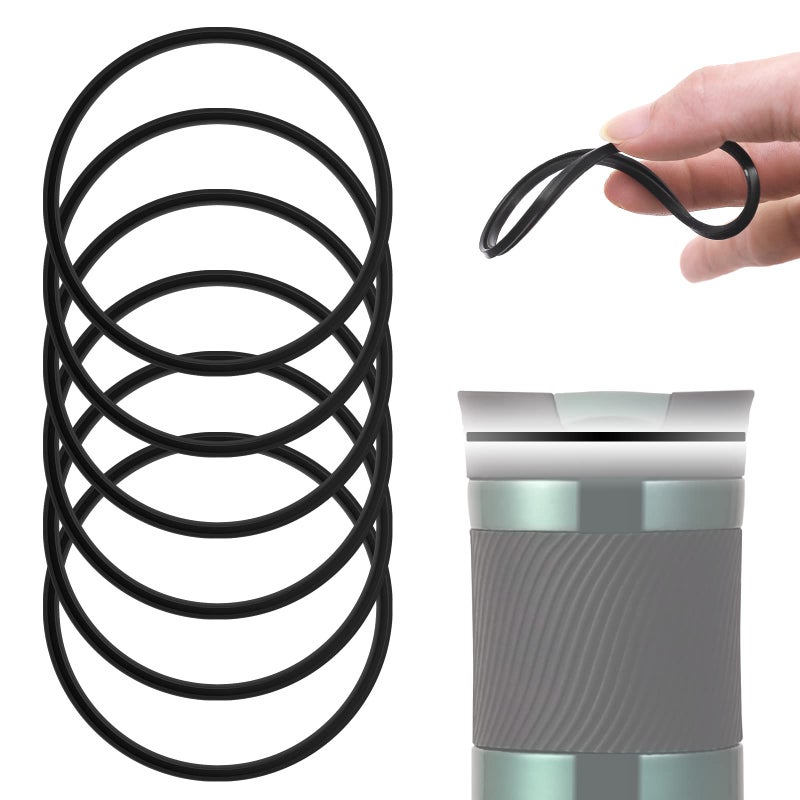 6 Pcs Seal Replacement for Contigo Snapseal Byron Travel Mug 16oz 20oz Silicone Sealing Ring Replacement for Contigo Snapseal Replacement Part for Contigo Coffee Travel TumblerMug not Include