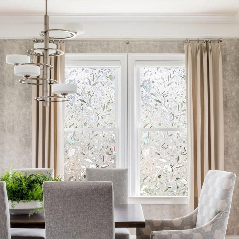 Kromapolis Window Film, Window Privacy Film, Window Vinyl Glass Covering, Stained Glass Decorative Film, Window Film Privacy Frosted, Static Window Clings, Non-Adhesive, No-Glue (23.6 x 78.7 inch) - Image 3