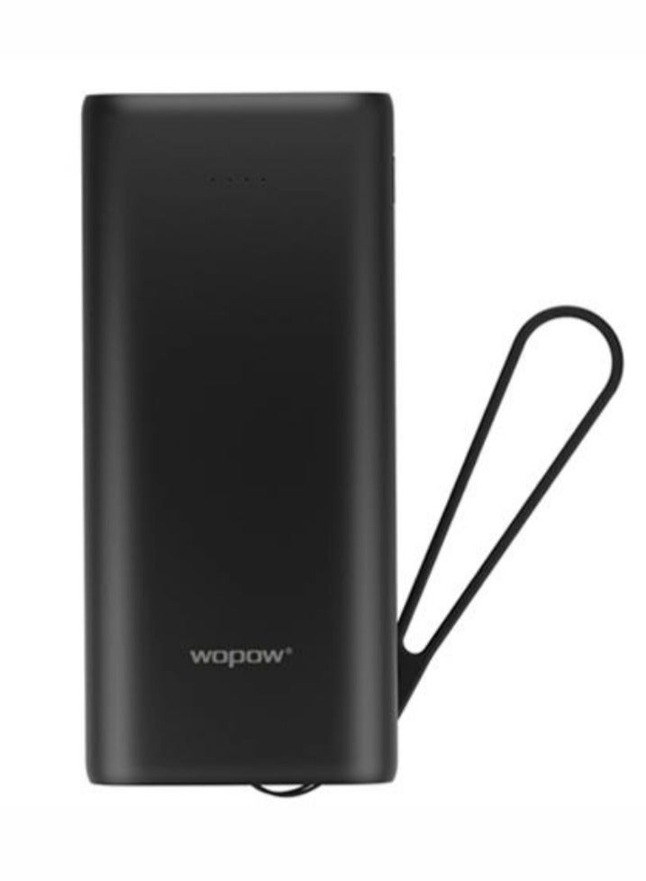 وبو بنك طاقة Wopow L20 بسعة 20000 مللي أمبير/ساعة مع شحن سريع PD بقوة 22.5 واط ومصباح يدوي LED