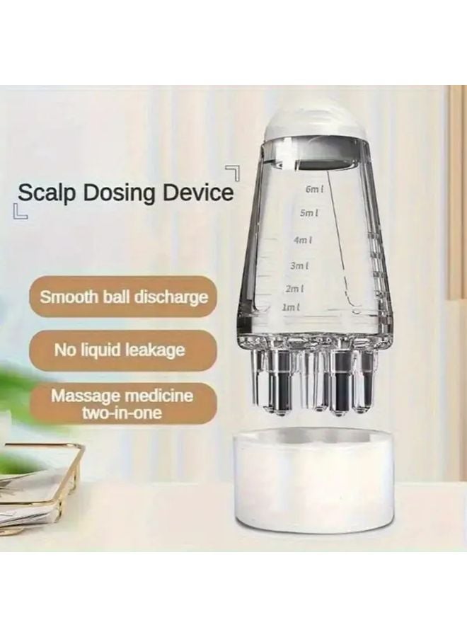 Gray Scalp Massager Comb 5 Rolling Balls For Hair Growth And Blood Circulation Foldable Travel Tool - Image 2