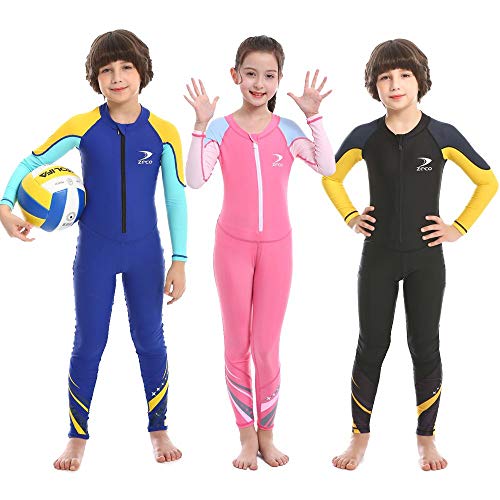 ZCCO Kids Swimsuit, Boys and Girls Full Sunsuit, UPF50+ Rash Guard Wetsuit, Swimwear - Image 1
