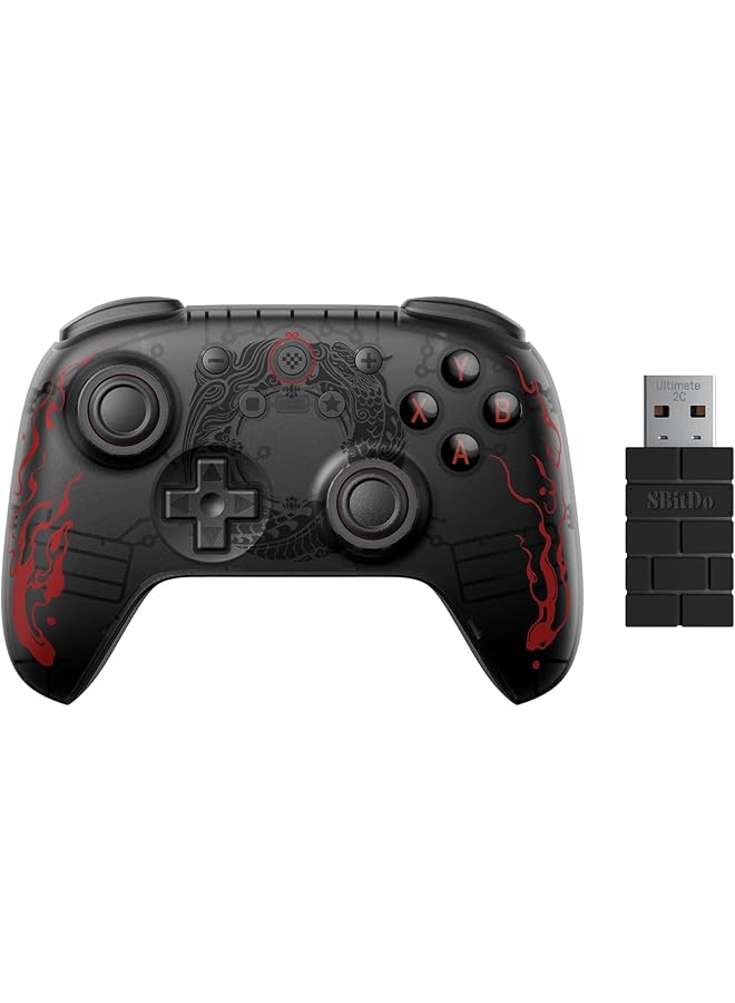 8Bitdo Ultimate 2C Wireless Controller For Windows Pc And Android With Hall Effect Joysticks And Hall Triggers 1000Hz Polling Rate And Remappable L4/R4 Bumpers Black Myth Wukong - Image 1